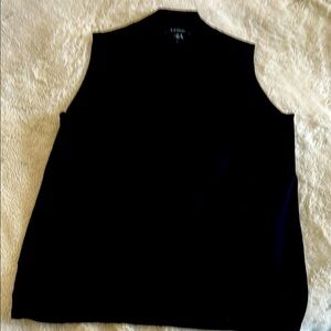 NWT Ann Taylor Sleeveless Black Sweater Top